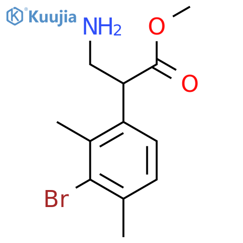 methyl 3-amino-2-(3-bromo-2,4-dimethylphenyl)propanoate structure