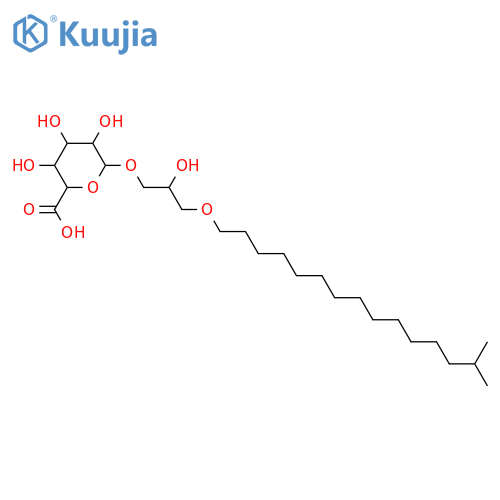 Glycerol 1-alkyl ethers; Glycerol 1-(14-methylpentadecyl) ether, 3-O-α-D-Glucuronopyranoside structure