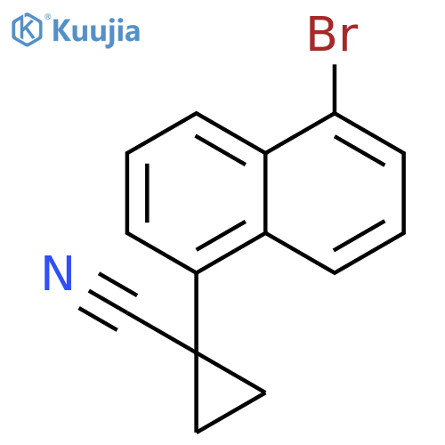 1-(5-Bromonaphthalen-1-yl)cyclopropane-1-carbonitrile structure