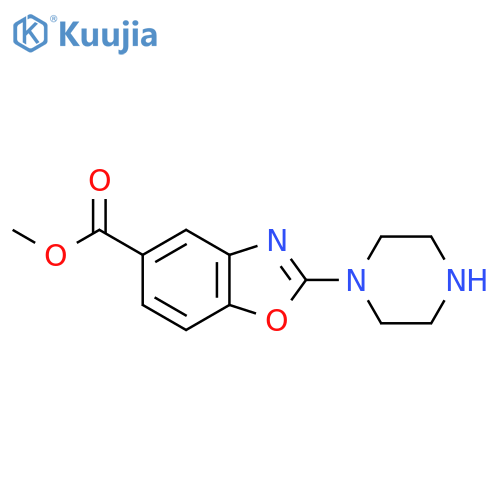 Methyl 2-(piperazin-1-yl)-1,3-benzoxazole-5-carboxylate structure