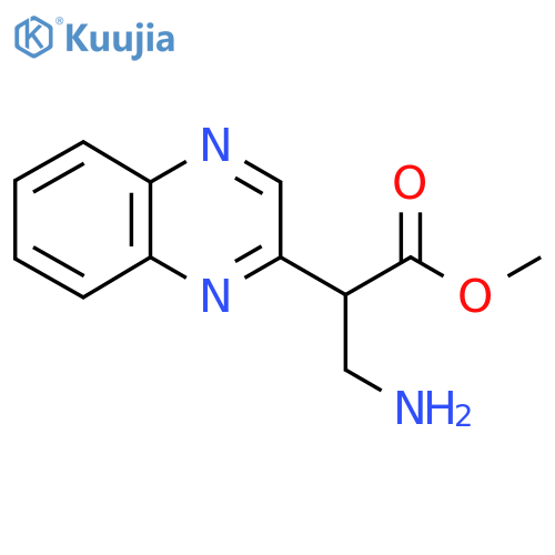 methyl 3-amino-2-(quinoxalin-2-yl)propanoate structure