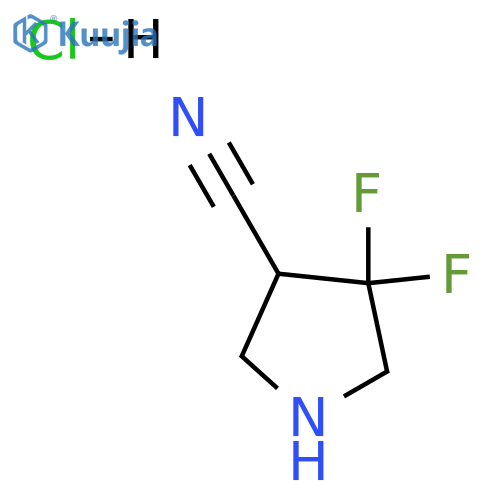 4,4-difluoropyrrolidine-3-carbonitrile;hydrochloride structure