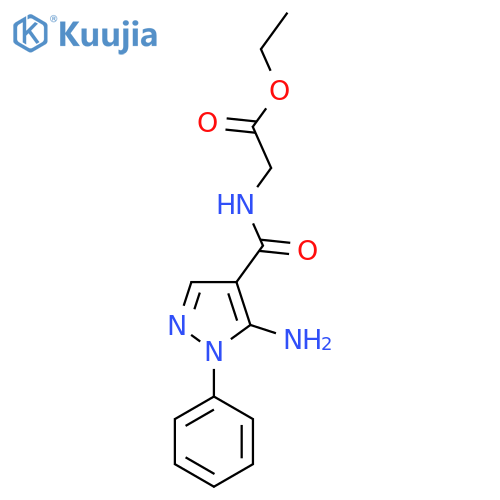 ethyl 2-[(5-amino-1-phenyl-1H-pyrazol-4-yl)formamido]acetate structure