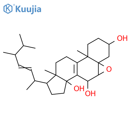 Ergosta-8,22-diene-3,7,14-triol, 5,6-epoxy-, (3β,5α,6α,7β,22E)- structure