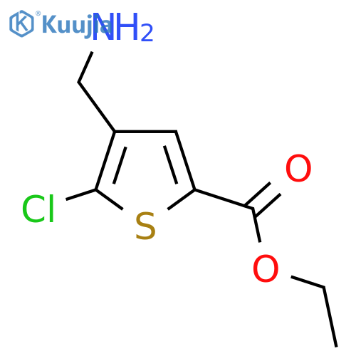Ethyl 4-(aminomethyl)-5-chlorothiophene-2-carboxylate structure