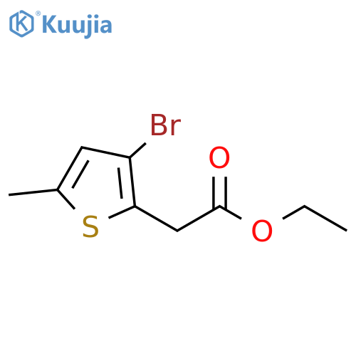 ethyl 2-(3-bromo-5-methylthiophen-2-yl)acetate structure