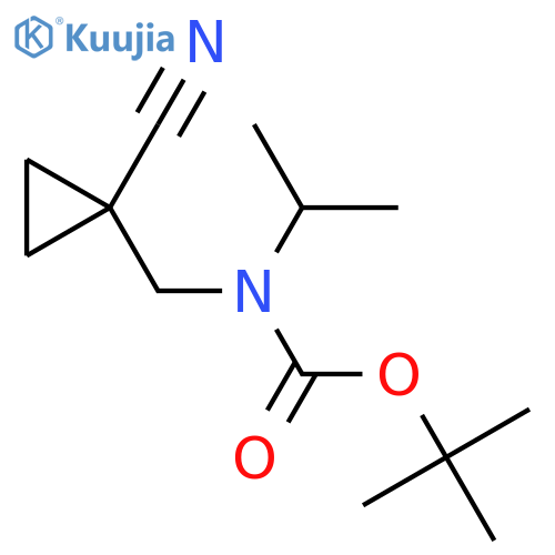 tert-butyl N-(1-cyanocyclopropyl)methyl-N-(propan-2-yl)carbamate structure
