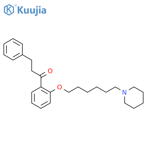 1-Propanone, 3-phenyl-1-[2-[[6-(1-piperidinyl)hexyl]oxy]phenyl]- structure