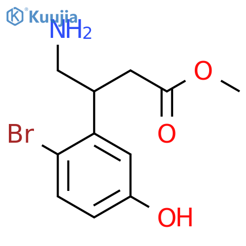 methyl 4-amino-3-(2-bromo-5-hydroxyphenyl)butanoate structure