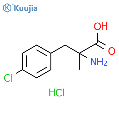 2-amino-3-(4-chlorophenyl)-2-methylpropanoic acid hydrochloride structure
