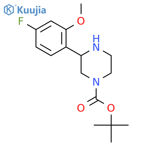 tert-butyl 3-(4-fluoro-2-methoxyphenyl)piperazine-1-carboxylate structure