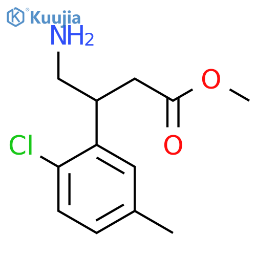 methyl 4-amino-3-(2-chloro-5-methylphenyl)butanoate structure