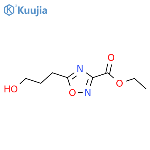 ethyl 5-(3-hydroxypropyl)-1,2,4-oxadiazole-3-carboxylate structure