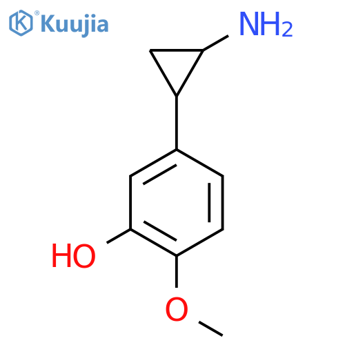 5-(2-aminocyclopropyl)-2-methoxyphenol structure