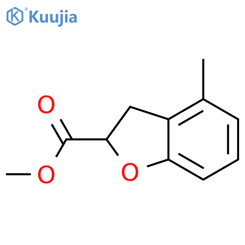 2-Benzofurancarboxylic acid, 2,3-dihydro-4-methyl-, methyl ester structure