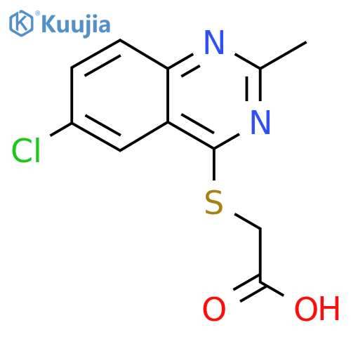 2-[(6-Chloro-2-methylquinazolin-4-yl)sulfanyl]acetic acid structure