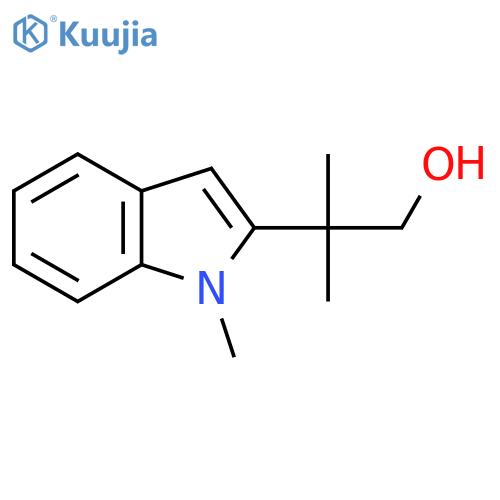 2-methyl-2-(1-methyl-1H-indol-2-yl)propan-1-ol structure