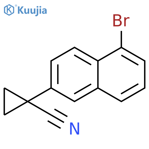 1-(5-Bromonaphthalen-2-yl)cyclopropane-1-carbonitrile structure