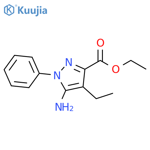 1H-Pyrazole-3-carboxylic acid, 5-amino-4-ethyl-1-phenyl-, ethyl ester structure