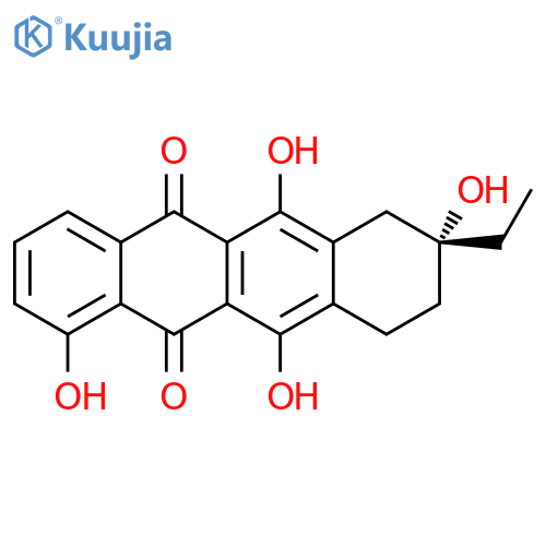 5,12-Naphthacenedione,8-ethyl-7,8,9,10-tetrahydro-1,6,8,11-tetrahydroxy-, (R)- structure