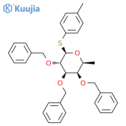 (2S,3R,4R,5S,6R)-3,4,5-tris(benzyloxy)-2-methyl-6-(p-tolylthio)tetrahydro-2H-pyran structure
