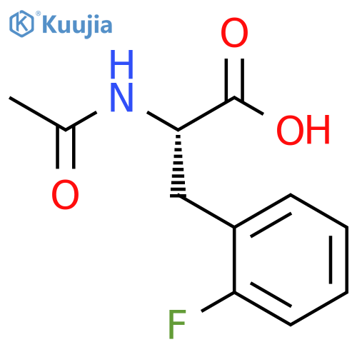 (2S)-2-acetamido-3-(2-fluorophenyl)propanoic acid structure