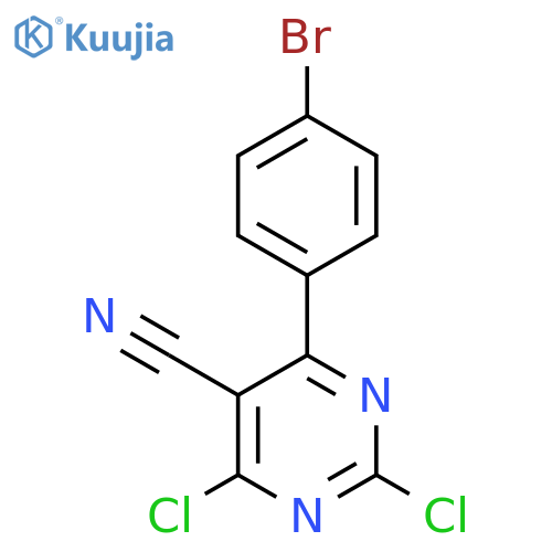 4-(4-Bromophenyl)-2,6-dichloropyrimidine-5-carbonitrile structure