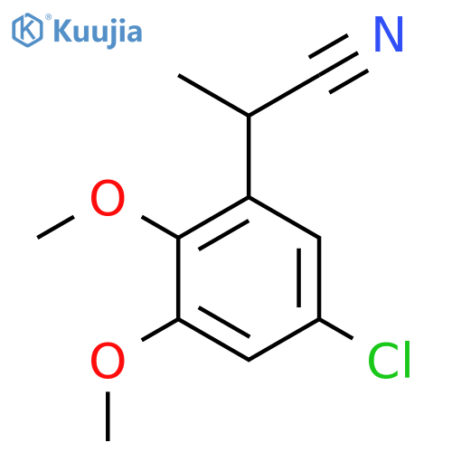 2-(5-chloro-2,3-dimethoxyphenyl)propanenitrile structure