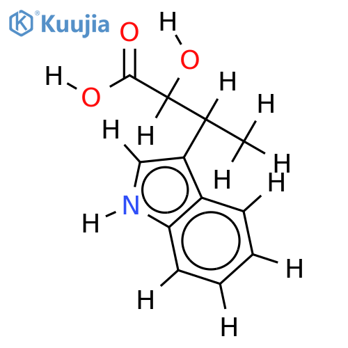 2-Hydroxy-3-(1H-indol-3-yl)butanoic acid structure