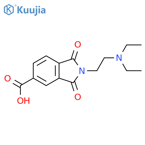 2-2-(diethylamino)ethyl-1,3-dioxo-2,3-dihydro-1H-isoindole-5-carboxylic acid structure