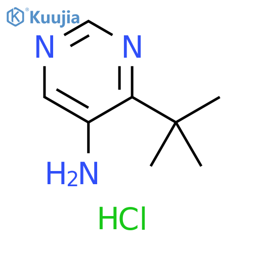 4-(tert-butyl)pyrimidin-5-amine hydrochloride structure