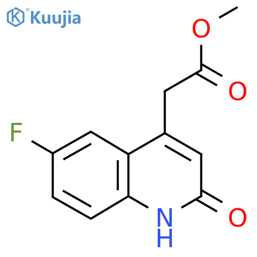Methyl 2-(6-fluoro-2-hydroxyquinolin-4-yl)acetate structure