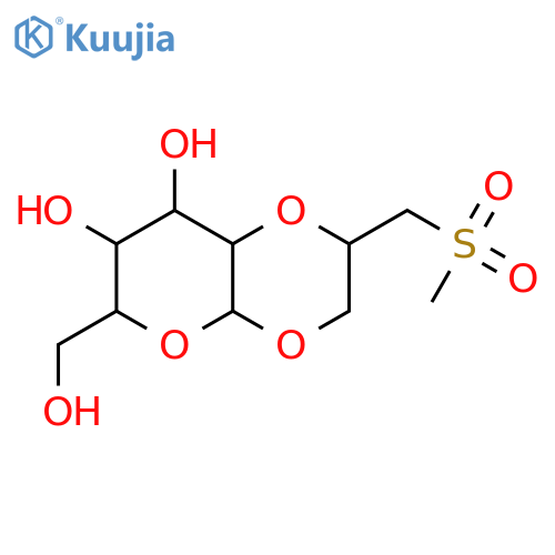 β-D-Glucopyranose, 1,2-O-[(2R)-2-[(methylsulfonyl)methyl]-1,2-ethanediyl]- (9CI) structure