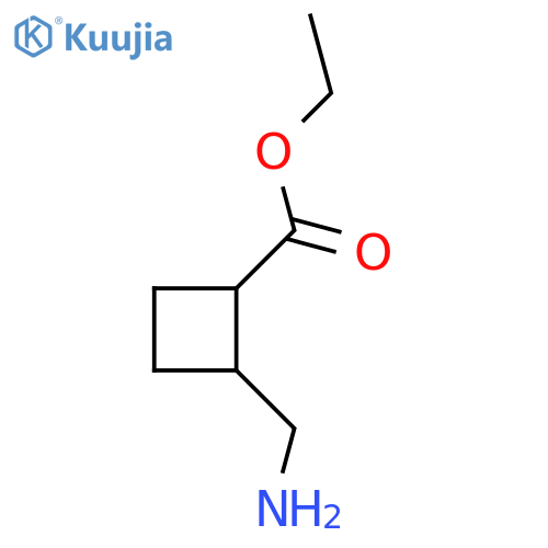 Ethyl 2-(aminomethyl)cyclobutane-1-carboxylate structure