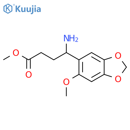 Methyl 4-amino-4-(6-methoxy-1,3-dioxaindan-5-yl)butanoate structure
