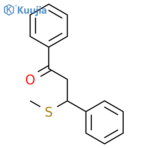 1-Propanone, 3-(methylthio)-1,3-diphenyl- structure