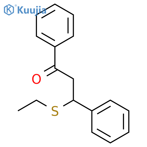 1-Propanone, 3-(ethylthio)-1,3-diphenyl- structure