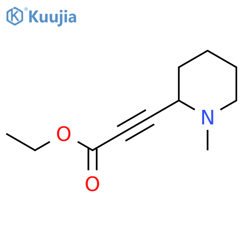 Ethyl 3-(1-methylpiperidin-2-yl)prop-2-ynoate structure