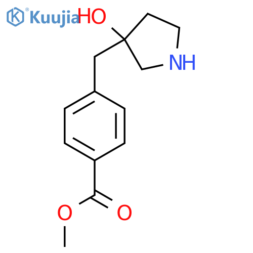 methyl 4-(3-hydroxypyrrolidin-3-yl)methylbenzoate structure