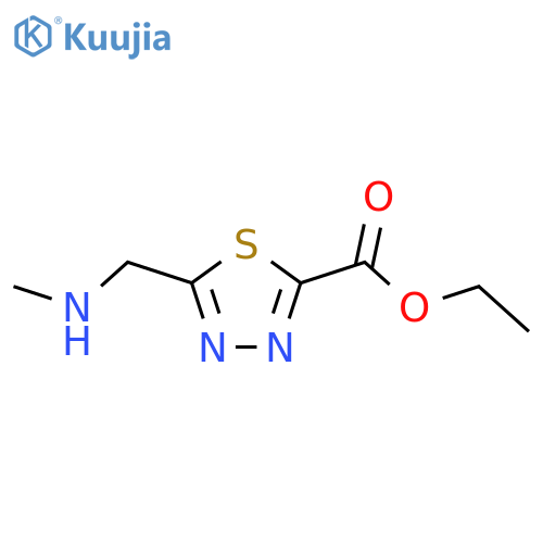 ethyl 5-(methylamino)methyl-1,3,4-thiadiazole-2-carboxylate structure