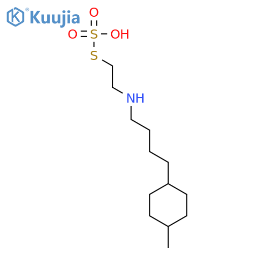 Thiosulfuric acid,S-[2-[[4-(4-methylcyclohexyl)butyl]amino]ethyl] ester structure