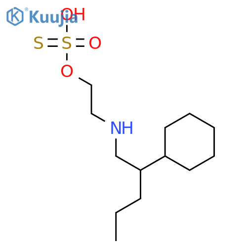 O-(2-{[(2S)-2-cyclohexylpentyl]amino}ethyl) hydrogen sulfurothioate structure