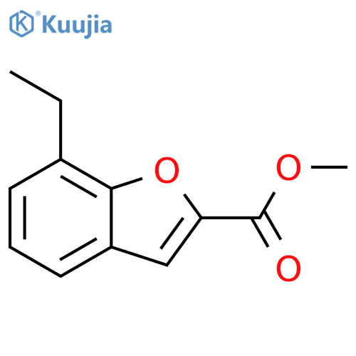 2-Benzofurancarboxylic acid, 7-ethyl-, methyl ester structure
