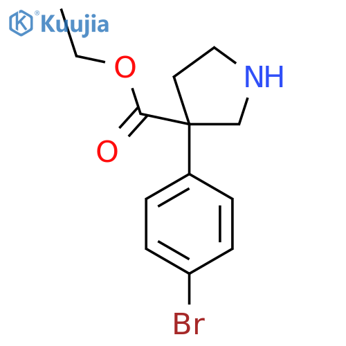 Ethyl 3-(4-bromophenyl)pyrrolidine-3-carboxylate structure