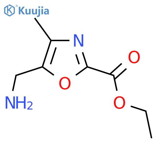 Ethyl 5-(aminomethyl)-4-methyl-1,3-oxazole-2-carboxylate structure