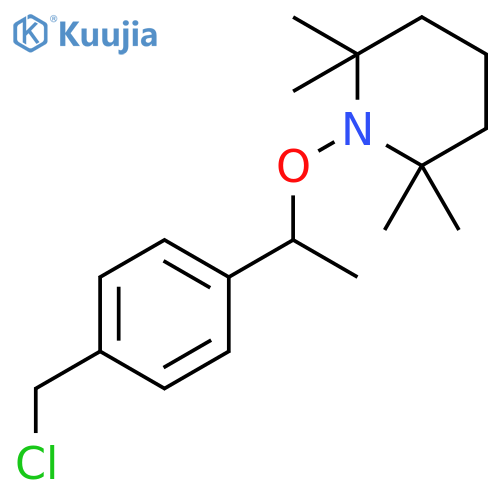 1-(1-(4-(chloromethyl)phenyl)ethoxy)-2,2,6,6-tetramethylpiperidine structure