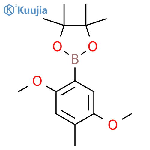 2-(2,5-dimethoxy-4-methylphenyl)-4,4,5,5-tetramethyl-1,3,2-dioxaborolane structure