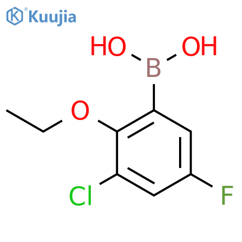 3-Chloro-2-ethoxy-5-fluorophenylboronicacid structure