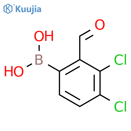 3,4-Dichloro-2-formylphenylboronic acid structure