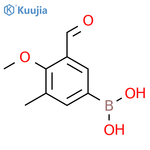 3-Formyl-4-methoxy-5-methylphenyl boronic acid structure